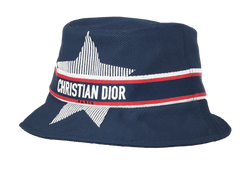 Christian Dior Dioralph Bucket Hat, Poly, Blue, Sz 58, 3*
